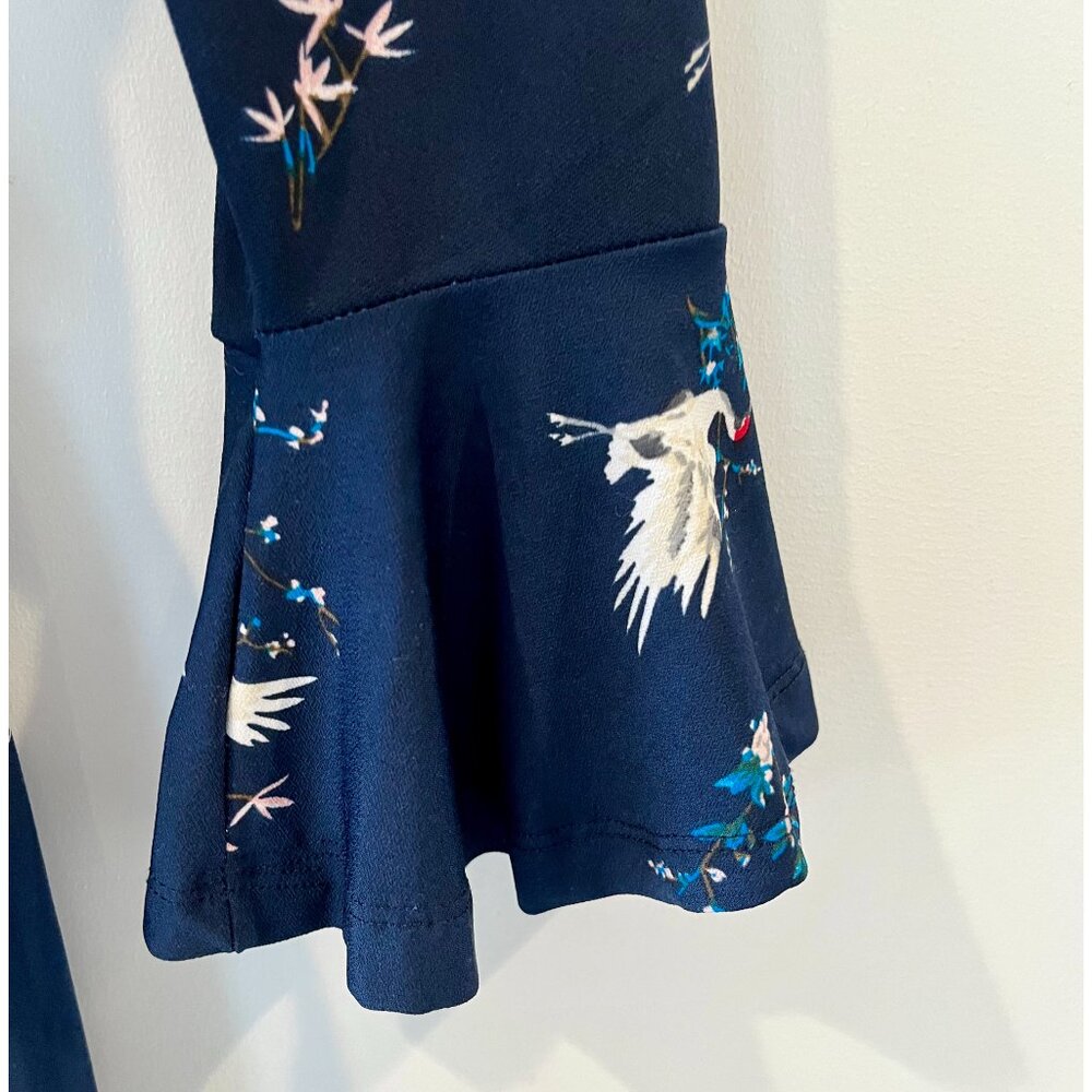 Simida Star Blue Short Patterned Romper With Flow… - image 4